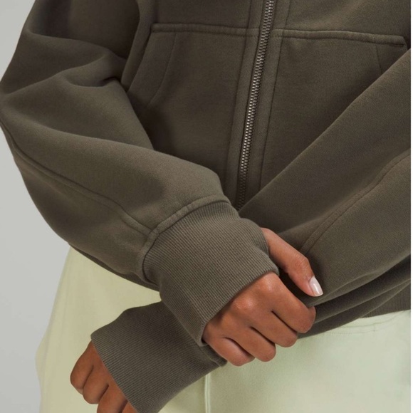 Lululemon Scuba Oversized Full Zip Hoodie Size XS/S - Army Green - Picture 2 of 8